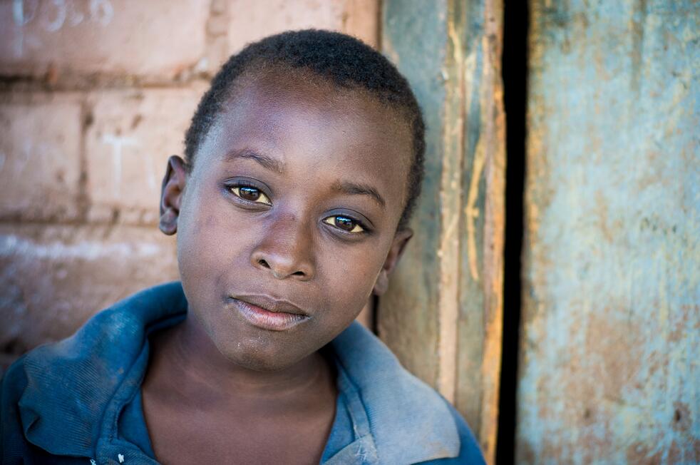 Young boy in Chiutula village near Namwera, Malawi
