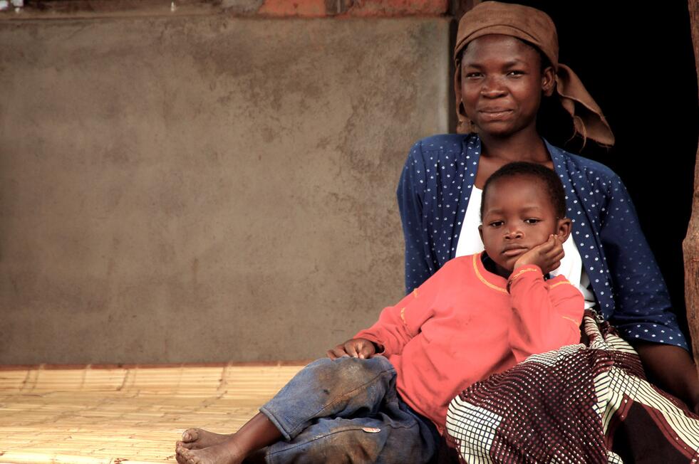 A mother and son near Namwera, Malawi